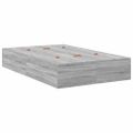 vidaXL Rám postele s úložným prostorem so zásuvkou Sivý Sonoma 120 cm