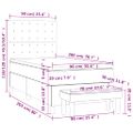 vidaXL Posteľný rám boxspring s matracom čierny 90x200 cm zamat