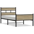 vidaXL Posteľný rám bez matraca dub sonoma 80x200 cm kompozitné drevo