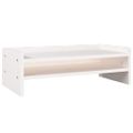 vidaXL Stojan na monitor biely 50x24x16 cm masívna borovica