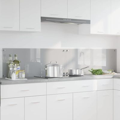 vidaXL Kuchynský obklad 2 pcs Svetlosivá 100 x 40 cm tvrdené sklo