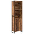 vidaXL Vysoké skrinky Staré drevo 60 x 36 x 200 cm Kompozitné drevo