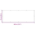 vidaXL Balkónová obrazovka Žltá 75 x 200 cm PU potiahnutý oxford alu