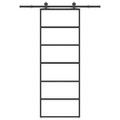 vidaXL Posuvné dvere s kovaním 76x205 cm ESG sklo a hliník
