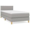 vidaXL Posteľný rám boxsping s matracom bledosivý 80x200 cm látka