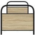 vidaXL Posteľný rám bez matraca 75x190 cm dub sonoma kompozitné drevo