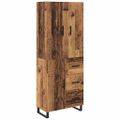 vidaXL Highboard 2 ks Staré drevo 69,5 x 34 x 180 cm