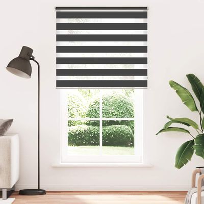 vidaXL Zebrová roleta 120,9x230 cm, šírka látky 116,7 cm, čierna
