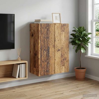vidaXL Nástenná skrinka 66 x 34,5 x 90 cm Kompozitné drevo Staré drevo
