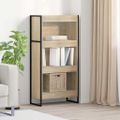vidaXL Knižnica 60 x 30 x 121 cm Kompozitné drevo Sonoma