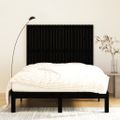 vidaXL Nástenné čelo postele čierne 140x3x110 cm masívna borovica