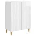 vidaXL Servírovacia skriňa Biela s vysokým leskom 66 x 34,5 x 90 cm