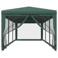 vidaXL Párty stan s 8 sieťkovanými bočnými stenami zelený 3x9 m HDPE