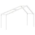 vidaXL Strecha na detskú posteľ biela 203x95,5x142 cm borovicový masív