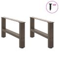 vidaXL Nohy konferenčného stolíka, prírodná oceľ, 2 ks, 70 x (30-31) cm, oceľ