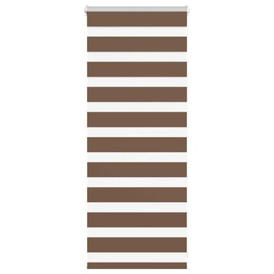 vidaXL Zebra roleta hnedá 60x100 cm šírka látky 55,9 cm polyester