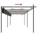 vidaXL Pergola so zaťahovacou strechou antracitová 589x292x230 cm