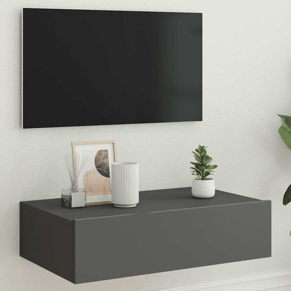 vidaXL TV skrinka s LED svietidlami šedá 60x35x15,5 cm