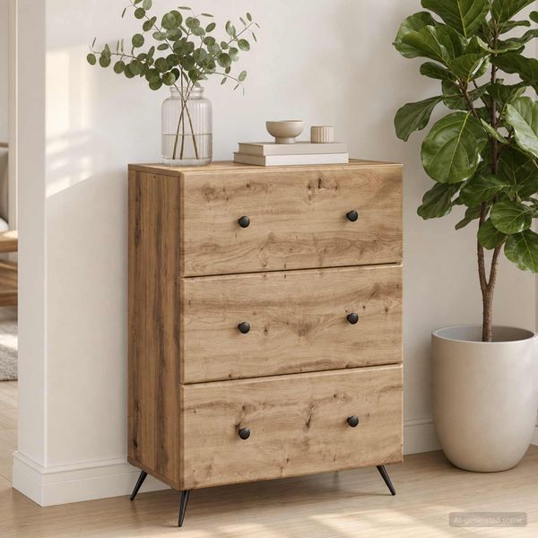 vidaXL Zásuvkový kabinet 66 x 34,5 x 90 cm Kompozitné drevo
