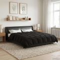 vidaXL Prikrývka na celý rok 240 x 220 cm 4 ročné obdobia Čierna