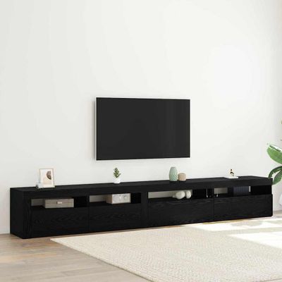 vidaXL Zostava TV skriniek 3 pcs Čierny dub 270 x 35 x 40 cm