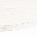 vidaXL Stolová doska, biela 70x35x2,5 cm, borovicový masív, oválna