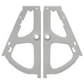vidaXL Pánt pre flip zásuvku 2 ks Strieborná 235 x 155 x 30 mm Železo