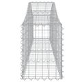 vidaXL Oblúkový gabionový kôš 14 ks 200x30x40/60 cm pozinkované železo