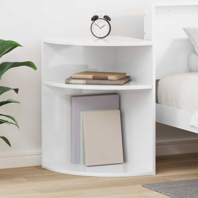 vidaXL Koncový stôl Vysoký lesk bielej 39,7 x 39,7 x 60 cm