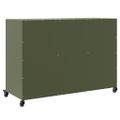 vidaXL Komoda olivovozelená 100,5x39x72 cm oceľ