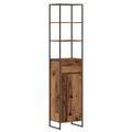 vidaXL Kúpeľňová skriňa Staré drevo 40 x 30 x 180 cm Kompozitné drevo
