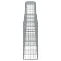 vidaXL Oblúkové gabionové koše 6 ks 400x30x80/100cm pozinkované železo