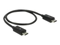 Kábel USB - Micro USB typ B (M) do Micro USB typ B (M) - USB 2.0 OTG - 30 cm - čierna