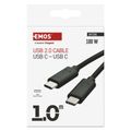 Nabíjací a dátový kábel 2.0 USB-C / USB-C, 1 m, čierny