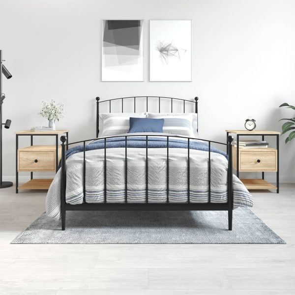 vidaXL Nočné stolíky 2 ks dub sonoma 40x42x56 cm kompozitné drevo