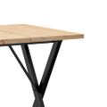 vidaXL Jedálenský stolík v tvare X 70x70x75,5 cm borovica a oceľ