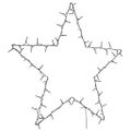vidaXL Vianočné osvetlenie Star Silhouette 80 LED diód Teplá biela