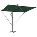 vidaXL Slnečník 294 x 200 x 270 cm Polyester a hliník Zelená