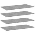 vidaXL Prídavné police 4ks, betónovo sivé 80x40x1,5cm kompozitné drevo