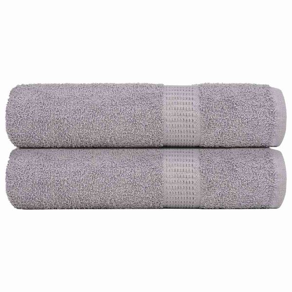vidaXL Sprchové uteráky FROGN 2 ks sivé 70x140 cm 360 g/m²