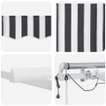 vidaXL Automatická zaťahovacia markíza s LED diódami, antracitová a biela, 600x300 cm