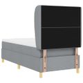 vidaXL Posteľ s pružinovým rámom Svetlosivá 200 x 80 cm látka
