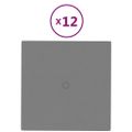 vidaXL Nástenné panely 12 ks bledosivé 30x30 cm látkové 1,08 m²