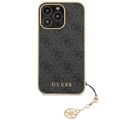Puzdro Guess pre iPhone 14 Pro 6,7" GUHCP14XGF4GGR sivá HC PU 4G Charm