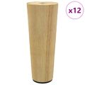 vidaXL Nohy nábytku 12 ks Hnedá Ø 44 x 100 mm