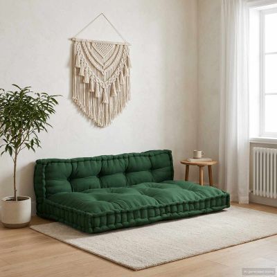 vidaXL Vankúš na paletový gauč 2 pcs Zelená 120 x 80 x 38 cm Látka