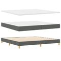 vidaXL Posteľ s pružinovým rámom Tmavo šedá 200 x 200 cm látka