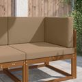 vidaXL Vankúš na vonkajšiu pohovku Polyester Sivohnedá 80 x 80 cm