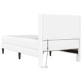 vidaXL Rám postele s matracom Biela 80 x 200 cm Umelá koža