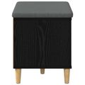 vidaXL Predsieňová lavica s vankúšom Čierny Dub 60 x 38 x 46 cm